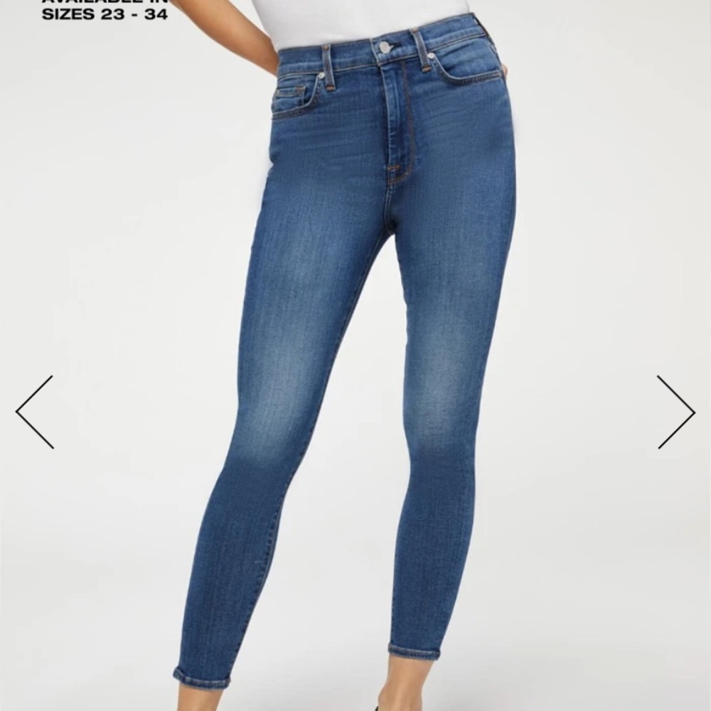 7 FOR ALL MANKIND SLIM ILLUSION HIGH WAIST ANKLE SKINNY
